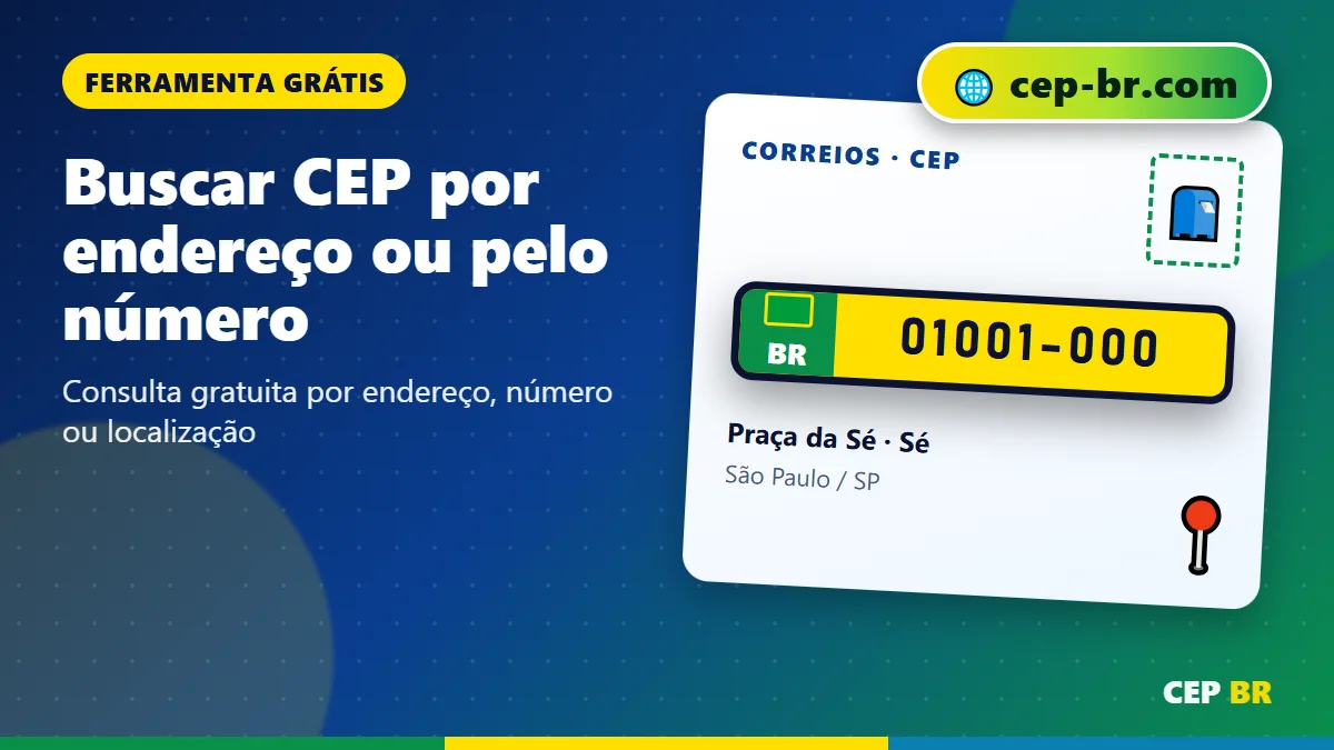 Buscar CEP: ilustração com exemplo de CEP