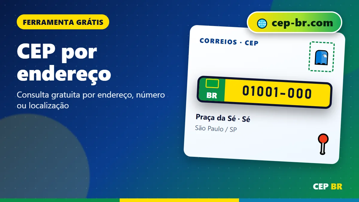 CEP da Rua: ilustração com exemplo de CEP