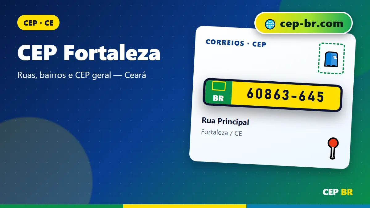 CEP Fortaleza: ilustração com exemplo de CEP