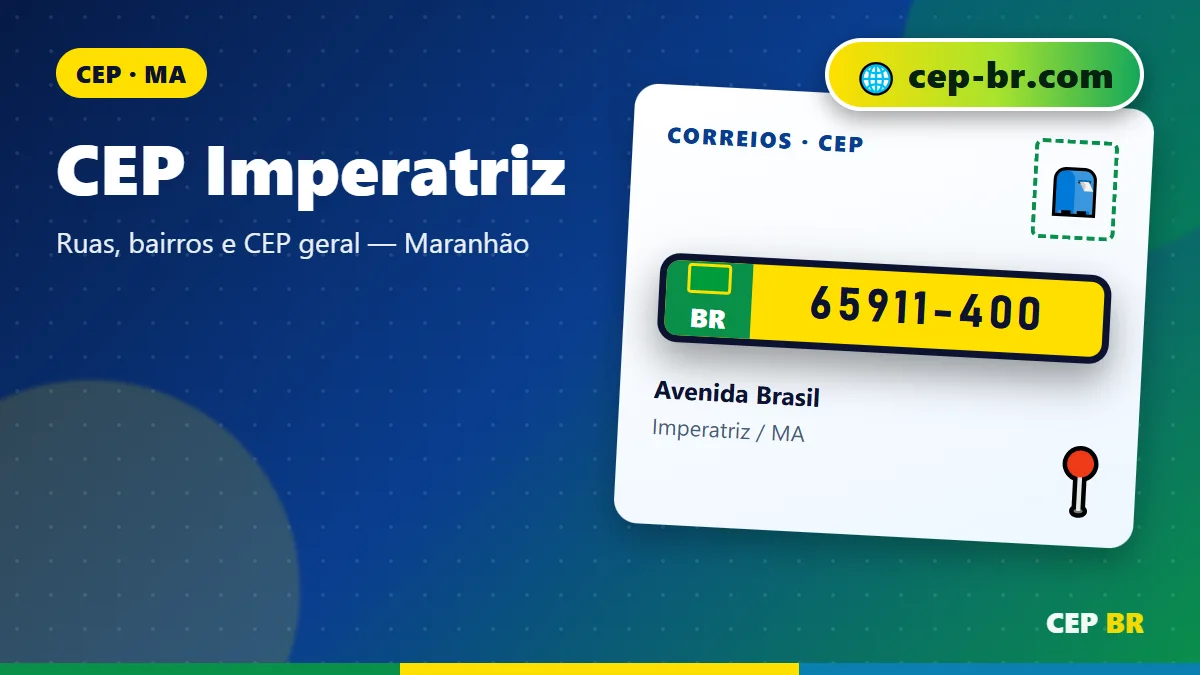 CEP Imperatriz: ilustração com exemplo de CEP
