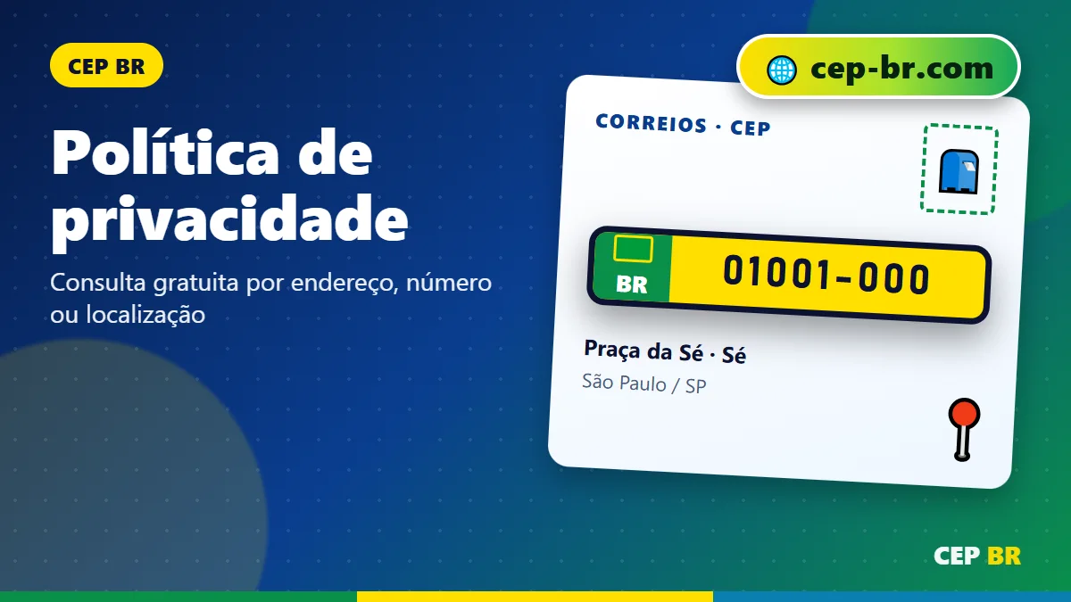 Privacidade: ilustração com exemplo de CEP
